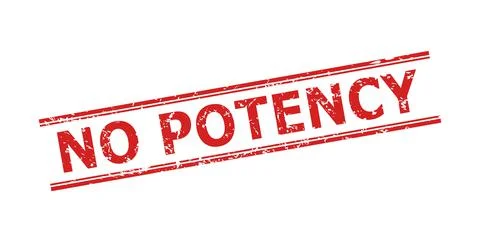 NO POTENCY Stamp with Corroded Style and Double Parallel Lines Stock Illustration
