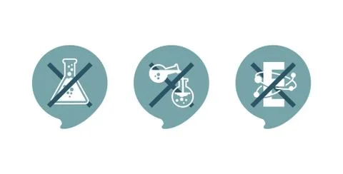 No preservatives, no additives, E number, dye free Stock Illustration