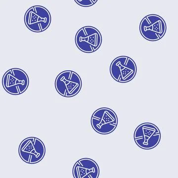 No preservatives product label warning glyph seamless pattern Illustrazione stock