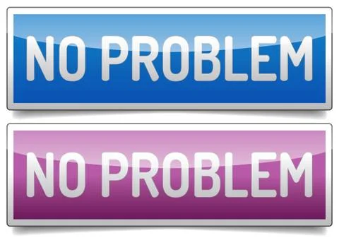 No problem banner Stock Illustration