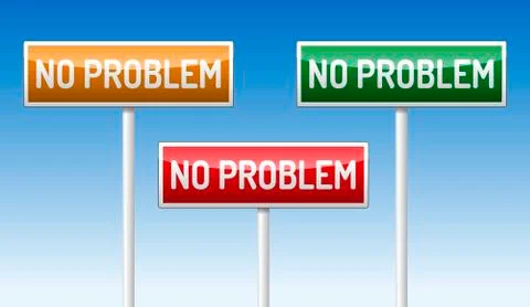 No problem traffic board Stock Illustration