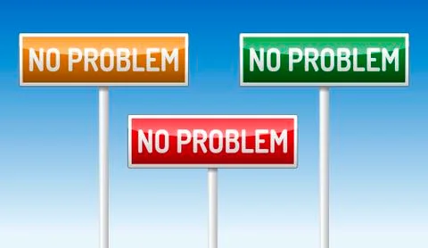 No problem traffic board Stock Illustration