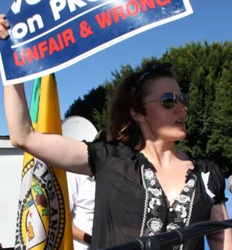 No on prop8 protest rally Stock Photos