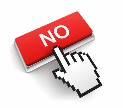 No push button concept 3d illustration Stock Illustration