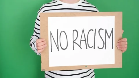 No racism poster slogan Vídeo Stock 236457828