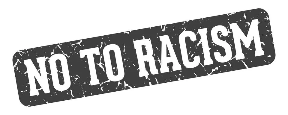 No to racism rectangular sign. no to racism stamp Illustrazione stock