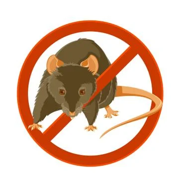 No rat sign Illustrazione stock