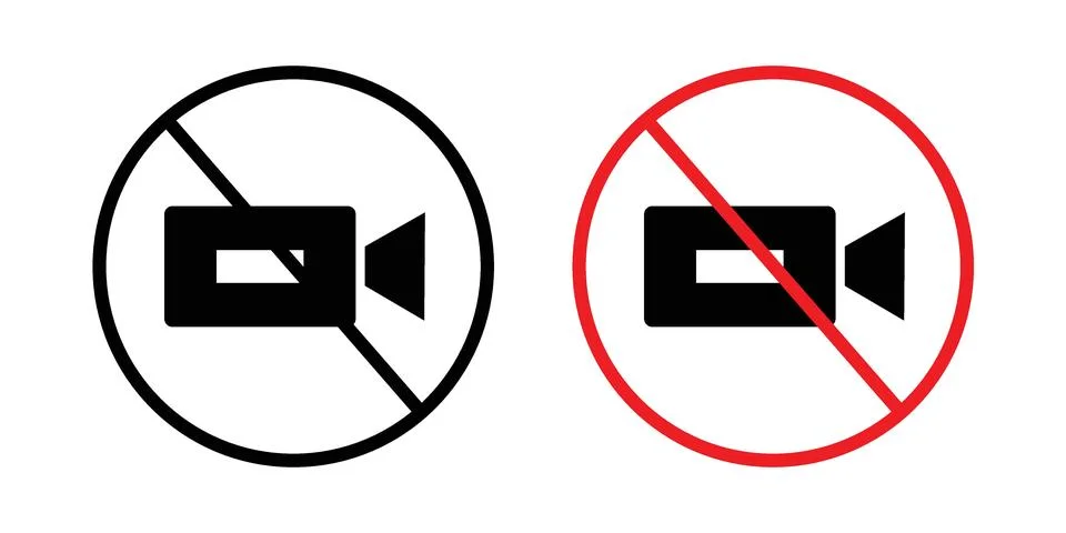No recording icon bundle for website design projects Stock Illustration