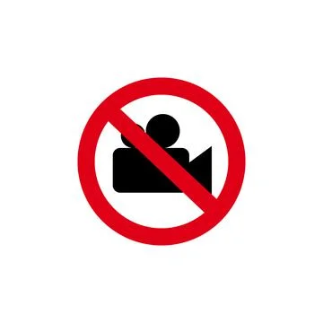 No recording sign design vector isolated Stock Illustration