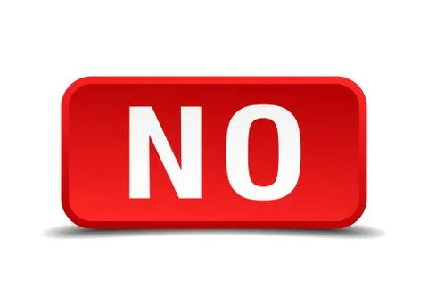 No red 3d square button isolated on white Stock Illustration