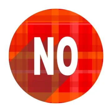 No red flat icon isolated. 库存插图
