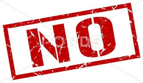 No red grunge square vintage rubber stamp Stock Illustration