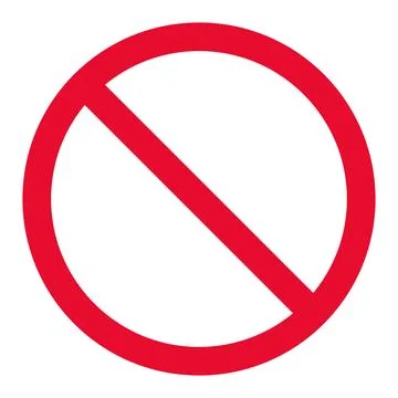 No red sign vector design Illustrazione stock