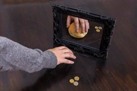 No reflection poverty concept Stock Photos