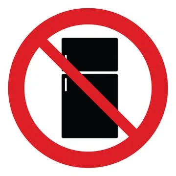 No Refrigerator icon Do not freeze prohibited sign. Stock Illustration