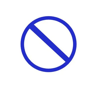 No restication sign with white background. Stock Illustration