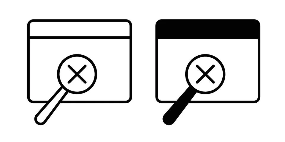 No result icon design. Simple Vector illustrations.. Stock Illustration