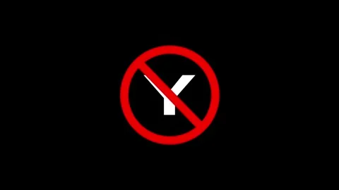 No right turn allowed traffic sign icon animation on black background repre.. Stock Footage 340455448