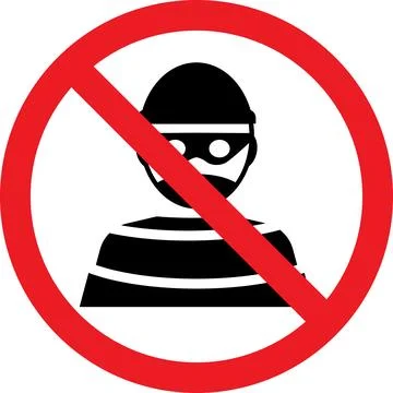 No robber sign Stock Illustration
