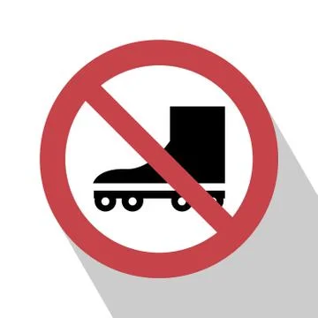 No Roller Sign Illustrazione stock