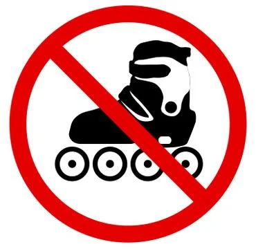 No roller skate. Vector illustration Stock Illustration