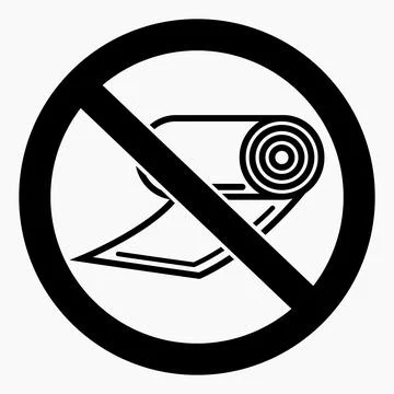 No rolls icon. Stock Illustration