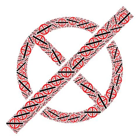 No Rules Recursive Collage of No Rules Items Stock Illustration