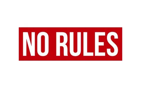 No Rules Rubber Stamp Seal Vector Stock Illustration