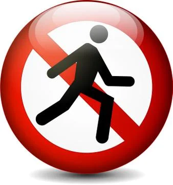 No run sign Stock Illustration