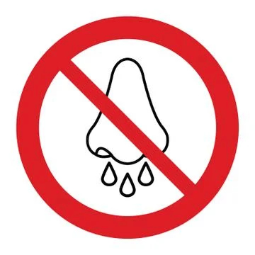 No runny nose vector. Not allow  ill Stock Illustration