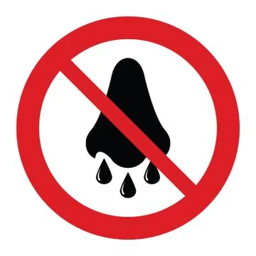 No runny nose vector. Not allow  ill Stock Illustration