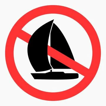 No sailboat. Stock Illustration