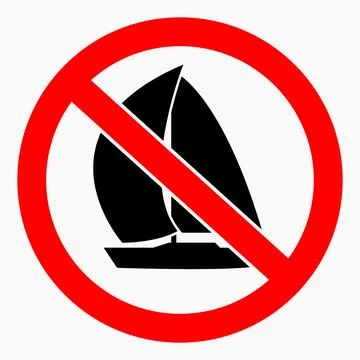 No sailboat. Stock Illustration