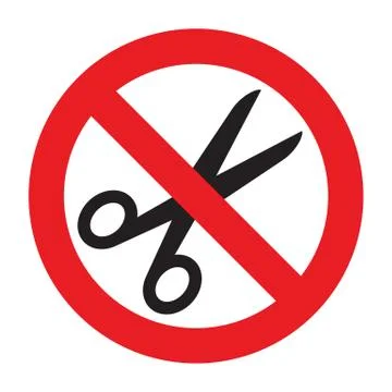 No scissors sign Stock Illustration
