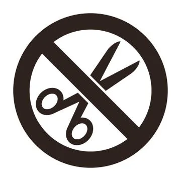 No scissors sign Stock Illustration