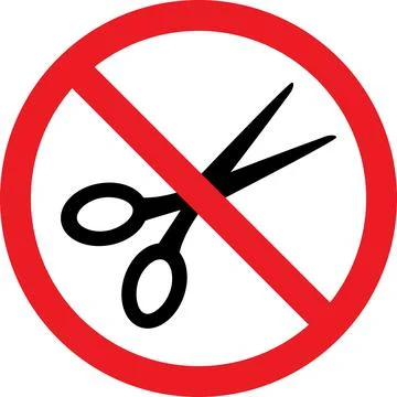 No scissors sign. Ilustración de archivo
