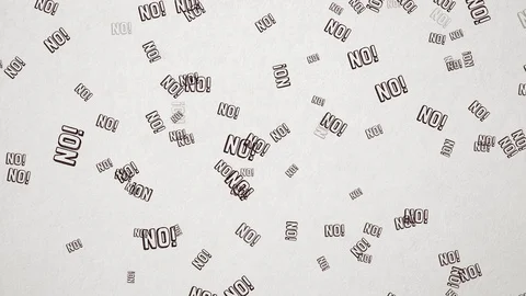 NO! Scribbled  On Old White Paper. Seamless loop, 1080p, 60fps Stock Footage 111374424