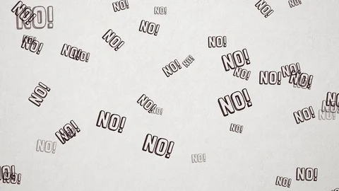 NO! Scribbled  On Old White Paper. Seamless loop, 1080p, 60fps Stock Footage 111374573