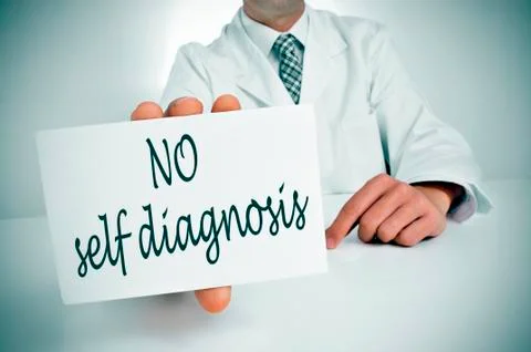 No self diagnosis Stock Illustration