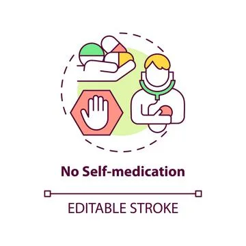 No self-medication concept icon Stock-Illustration