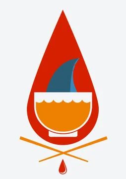 No shark soup.vector illustration Stock Illustration