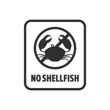 No shellfish symbol  Illustrazione stock