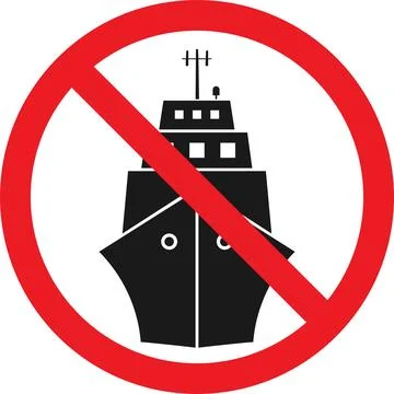 No ship sign. Stock Illustration