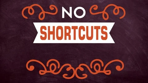 No Shortcuts work for it motivation quote video Stock Footage 221449241