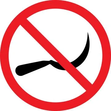 No sickle sign. Stock Illustration