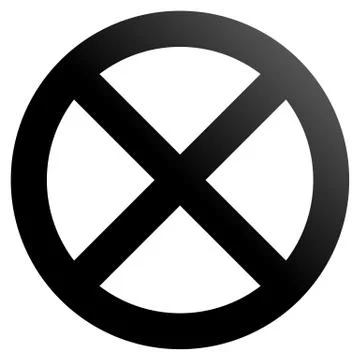 No sign - black thick gradient, isolated - vector Stock Illustration