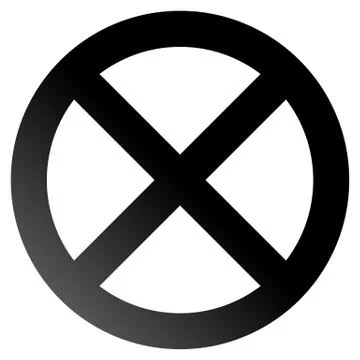 No sign - black thick gradient, isolated - vector Stock Illustration