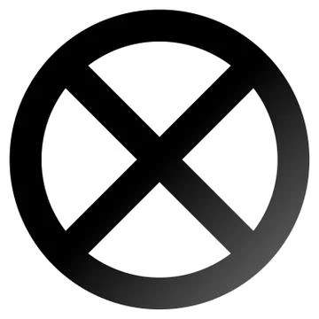 No sign - black thick gradient, isolated - vector Stock Illustration