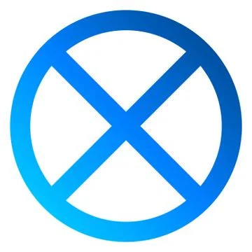 No sign - blue thin gradient, isolated - vector Stock Illustration