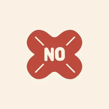 No sign cross vector stop sign icon. Stock vector illustration isolated on white Stock Illustration